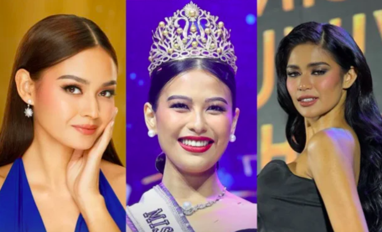 (From left) Pauline Amelinckx, Michelle Dee and Krishnah Gravidez. Image: Instagram/@paulineamelinckx, @themissuniverseph, @krishnahgravidez