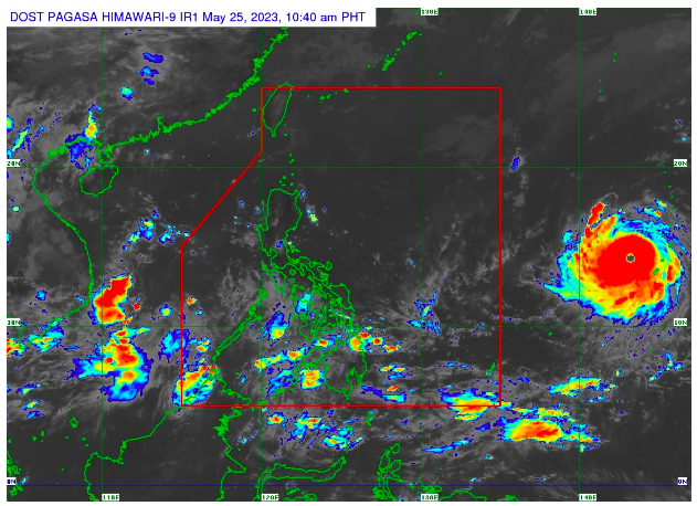 Super Typhoon Mawar may whip up monsoon rain in Luzon, Visayas next week. Weather satellite image from Pagasa’s website