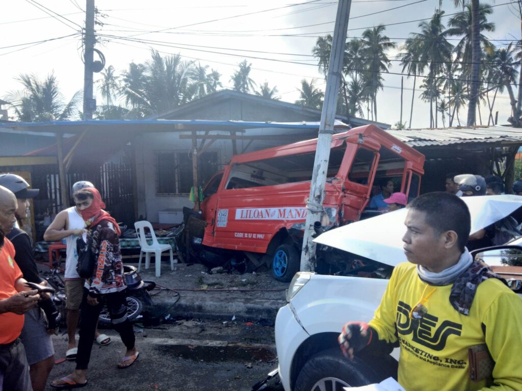 The force of the crash sent the passenger jeepney to the side of the house. | Paul Lauro
