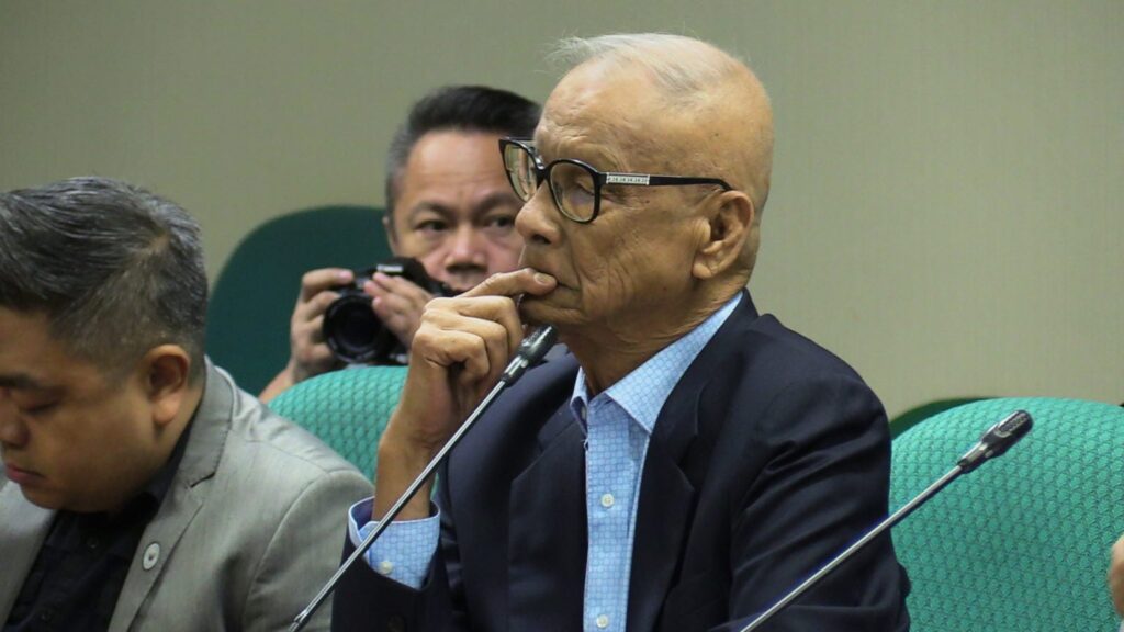 Former Senator Rodolfo ‘Pong’ Biazon passes away. Former Senator Rodolfo Biazon attends senate inquiry on the need for Senate’s concurrence on withdrawal/termination from treaties on February 20, 2020. INQUIRER.net file photo /CATHY MIRANDA