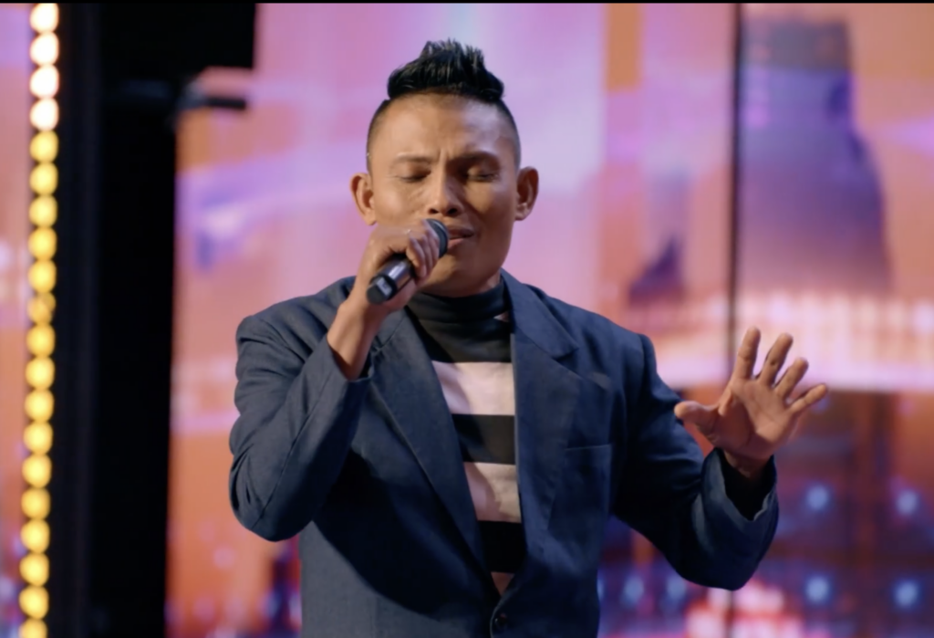 Roland 'Bunot' Abante performs on the AGT stage.