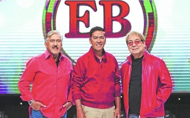 TVJ determined to bring ‘Eat Bulaga’ title to new TV5 show. From left: Tito, Vic and Joey, collectively known as TVJ