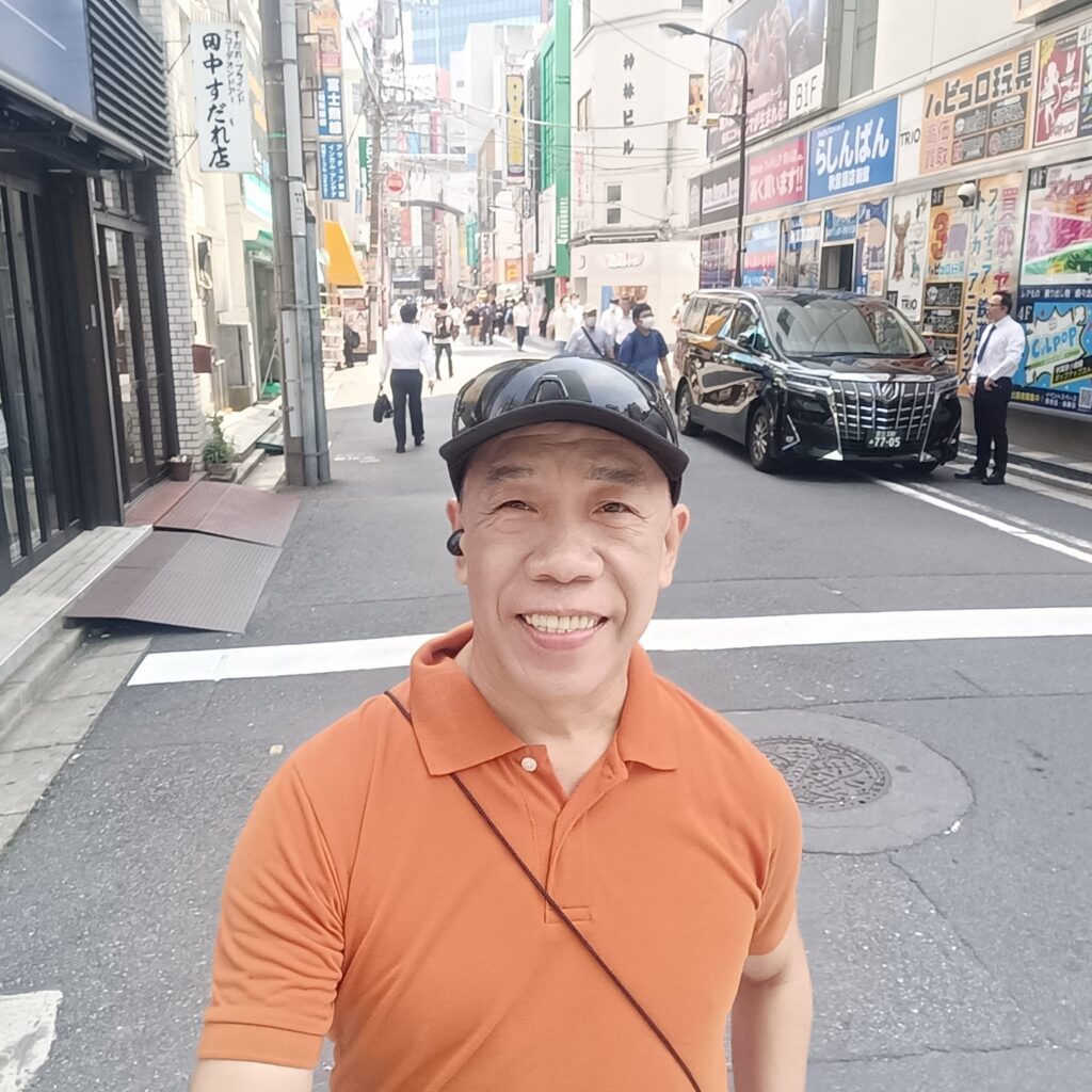 Ricky Ballesteros strolls the streets of Akihabara in Japan in this photo which he shared on July 3, 2023. 