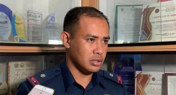 Police Major Mark Anthony Villanueva, chief of the Sibonga Police Station.