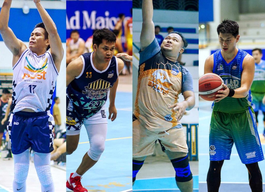 (From left-right) Rendell Senining of Batch 2013, Adven Jess Diputado of Batch 2012, Ed Bonphyl Macasling of Batch 2008, and Justin Ross Huang of Batch 2003 during their respective games in SHAABAA Season 26.
