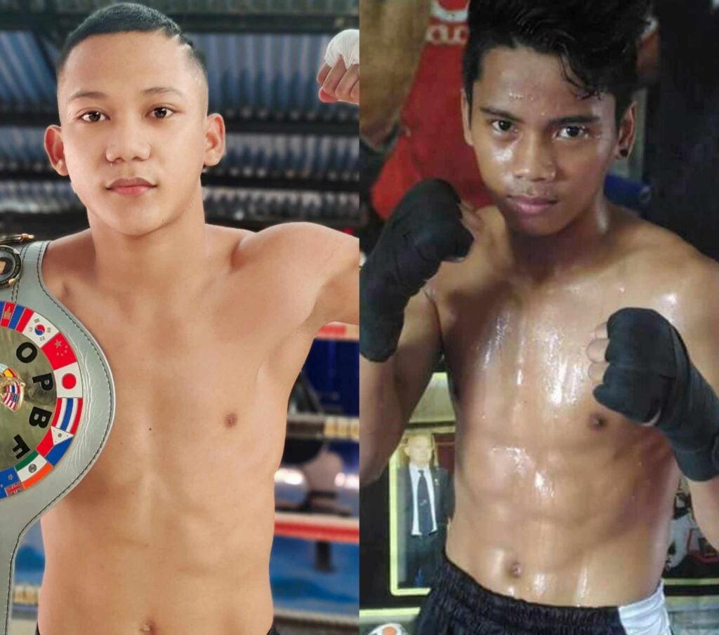 ARQ Sports : Double OPBF title matches on Aug. 15 at Hoops Dome. John Paul Gabunilas (left) and Miel Fajardo (right). | Boxrec and Facebook photos