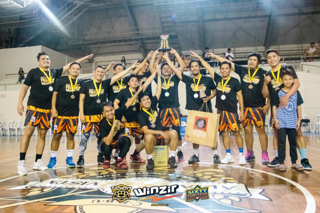 The Vipers basketball team celebrates after winning the 13th season of the Badboyz Basketball Club (BBC) cagefest. | Contributed photo