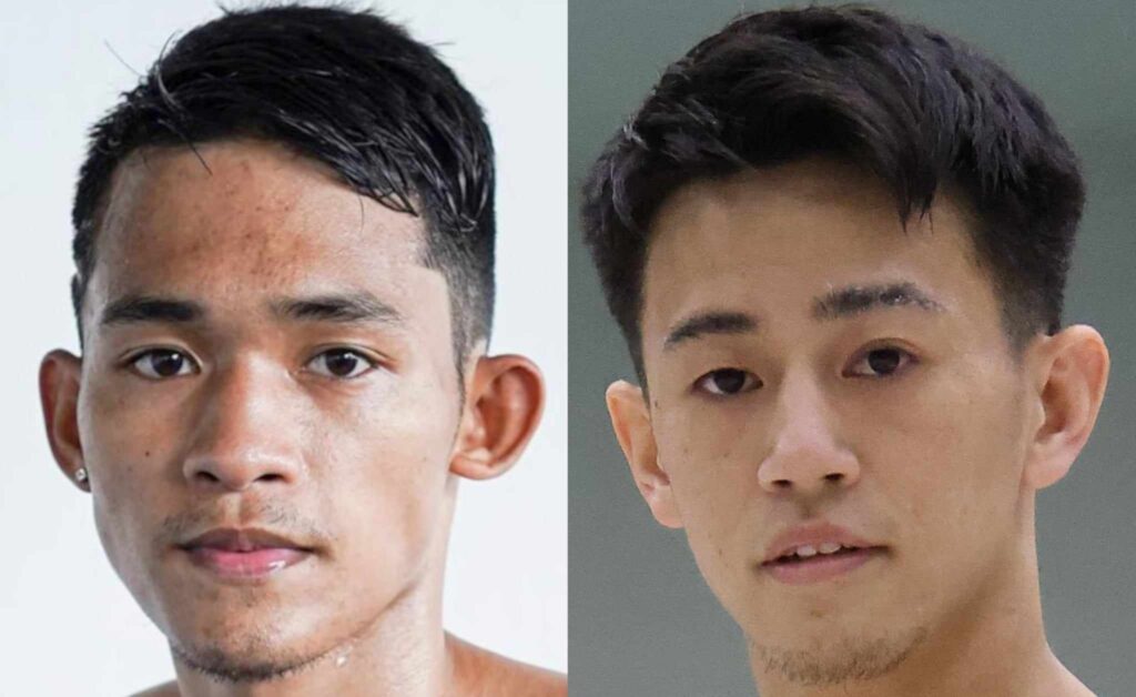 Jake Amparo (left) and Goki Kobayashi (right). | Boxrec photos
