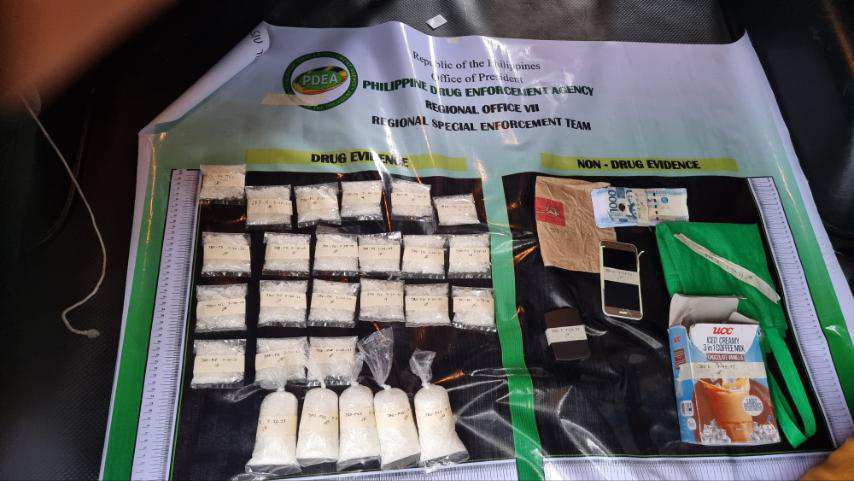 Some P6.97 million worth of suspected shabu were confiscated from a 37-year-old man during a buy-bust operation in Barangay Pulangbato, Cebu City at past 5 p.m. today, July 24. | PDEA-7 via Paul Lauro
