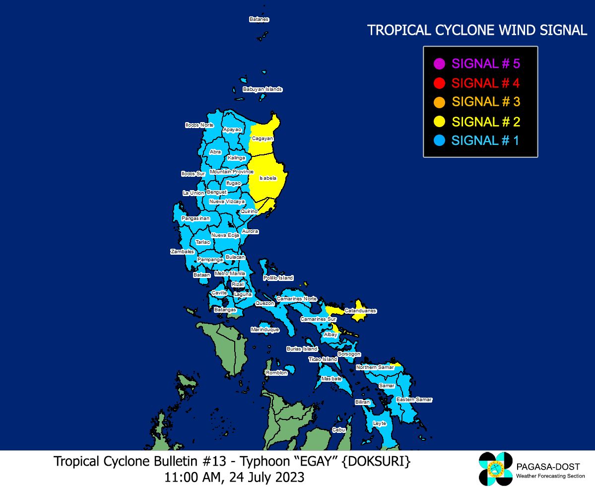 Typhoon Egay: Northern portions of Cebu under Signal no. 1 | Cebu Daily ...