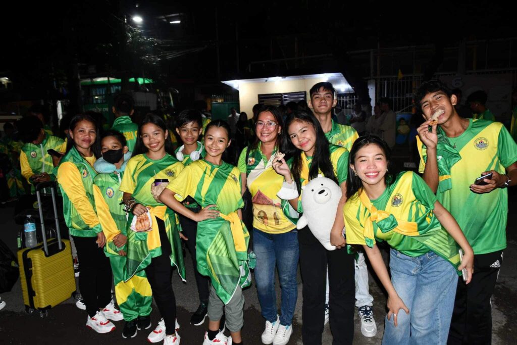 Athletes from Cebu City gather at the Abellana National School prior to their flight to Manila for the Palarong Pambansa. | Photos from DepEd Tayo Cebu City Facebook page