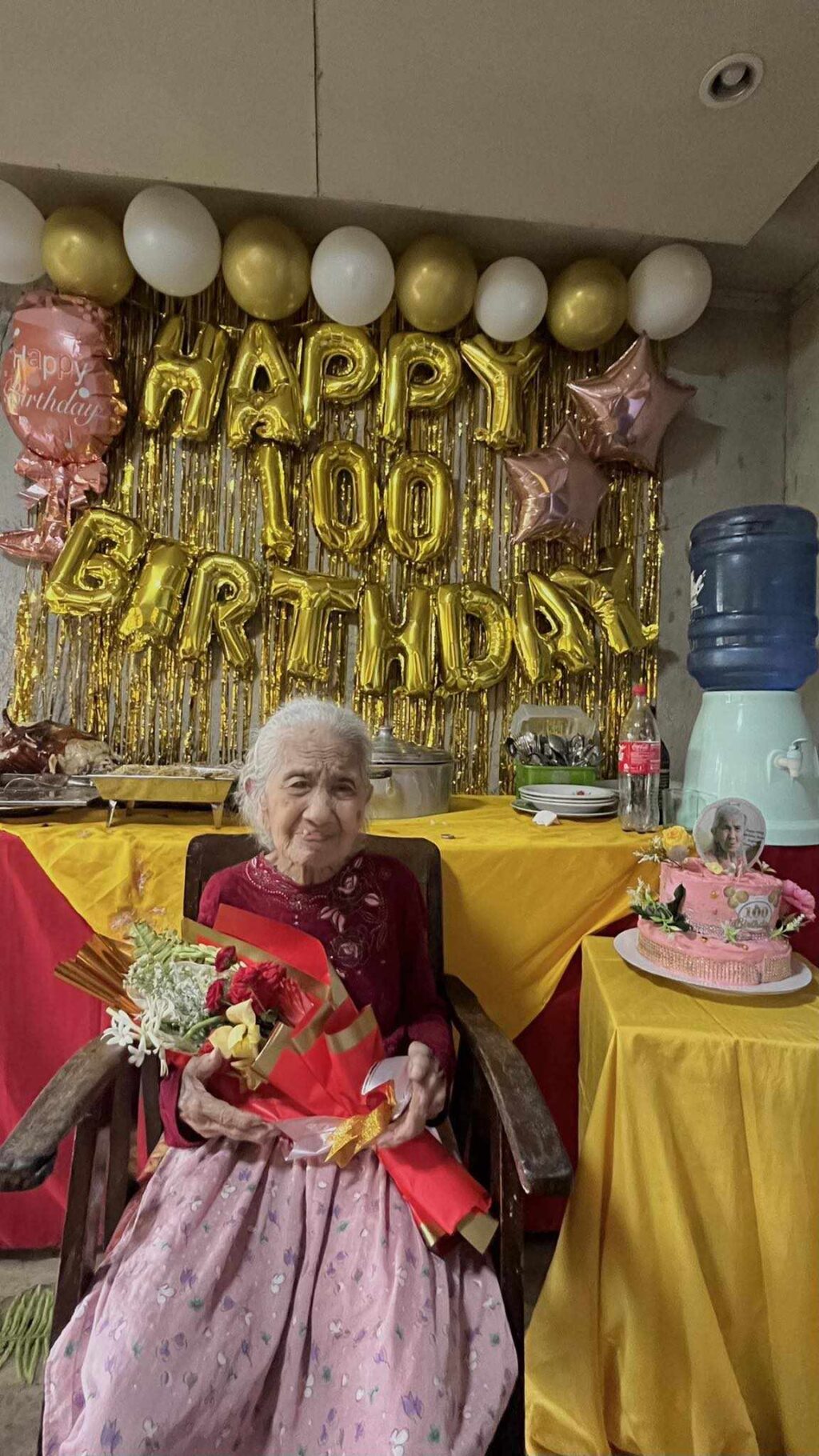 Eugenia Detuya during her 100th birthday celebration on July 8, 2023.