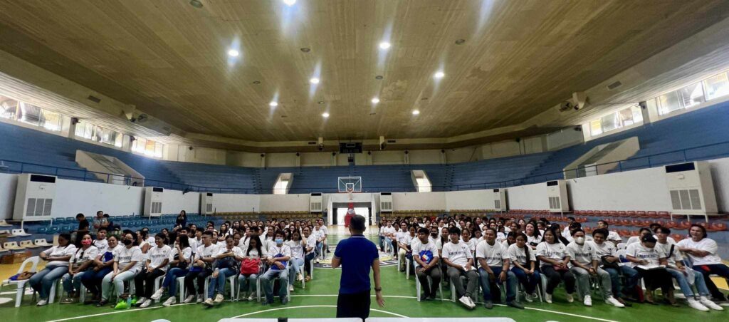 The first batch of data field workers hired for the implementation of the 2023 Community-Based Monitoring System, undergo five-day training at the Mandaue City Cultural and Sports Complex on Monday, August 6.| Photo courtesy of Atty. Lizer Malate via Mary Rose Sagarino