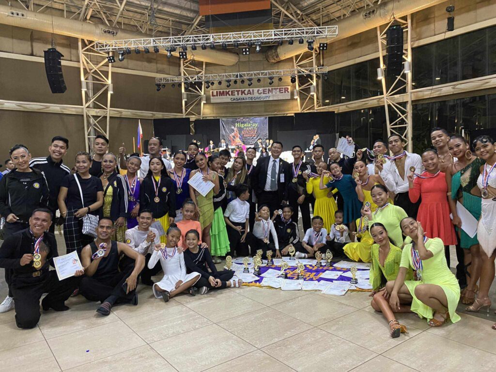 The members of the Dancesport Team Cebu City pose for a group photo during the Higala-ay Dancesport National Open Competition. | Contributed photo