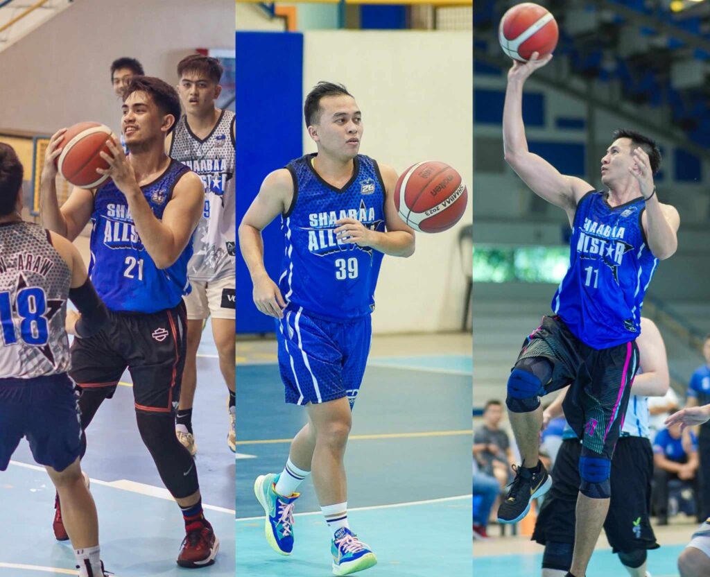Blue Teams' Lucky Ecarma (from left), Gabe Branzuela, and Mark Sy. | Photos from SHAABAA