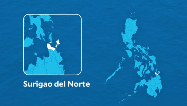Map of Surigao del Norte.