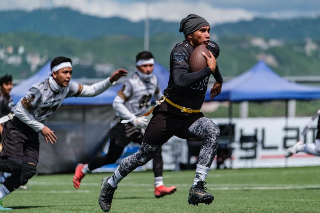Cebuano player to play for Pilipinas Flag Football team in Malaysia tourney. Ernest Ybañez Jr. is seen in one of his games in the CFFL. | Photo from MB Images via Ybañez