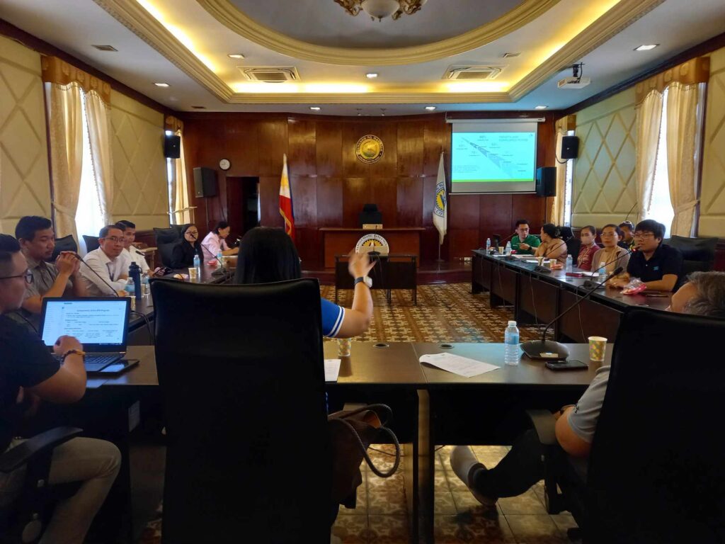 City Councilor Jennifer Del Mar, business group and other government agencies discuss the EPR Law during a consultative meeting on Tuesday, September 26, 2023 in Mandaue City. | Mary Rose Sagarino 