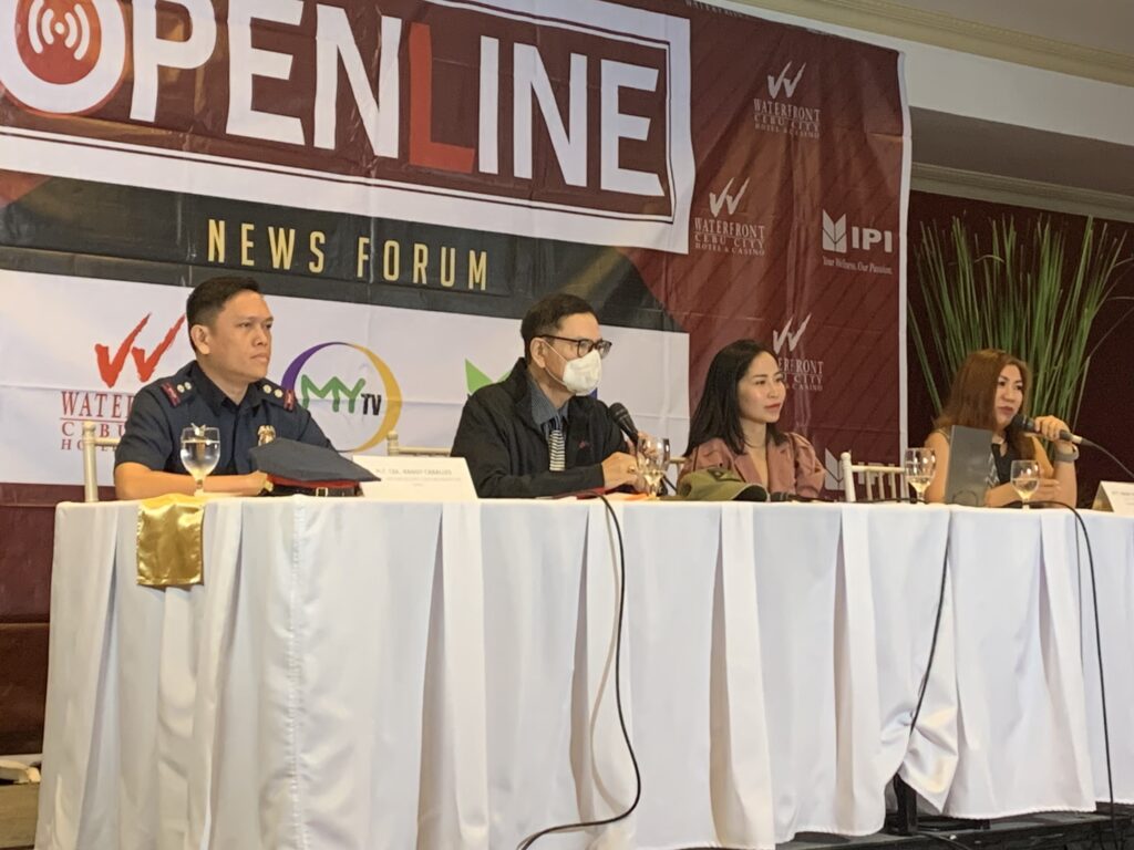 Public urged to stop blaming rape victims, help them put rapists behind bars —CPPO official. In photo is Police Lieutenant Colonel Randy Caballes, Cebu Provincial Police Office deputy director for operations, (left) citing in a forum on September 5, steps on how police have been addressing the rising cases of rape in the province. | Emmariel Ares