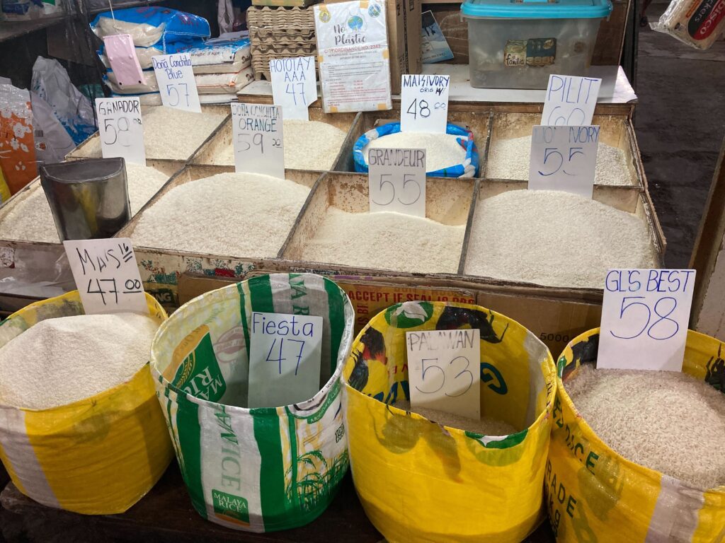 Premium rice prices remain at the P53 per kilo to P58 per kilo level at the Ramos Public Market on Monday, September 25, 2023. | Niña Mae Oliverio