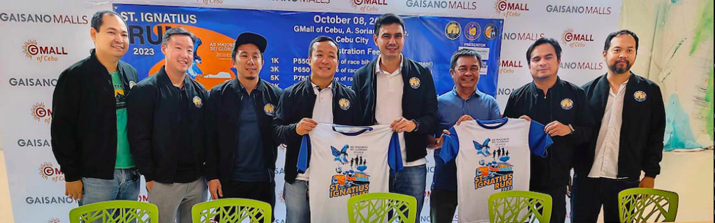 3,500 runners expected to participate in St. Ignatius Run this October. St. Ignatius Run organizers headed by Engineer Joe France Cañizares (fifth from left), the running event's chairman, and Engineer Philip Maynard Ortega (fourth from left), Sacred Heart School-Batch 1998 president, along with fellow alumni officials and Joel Juarez (third from right), race director of Coco Running posing for a group photo during its press launching. | Glendale Rosal