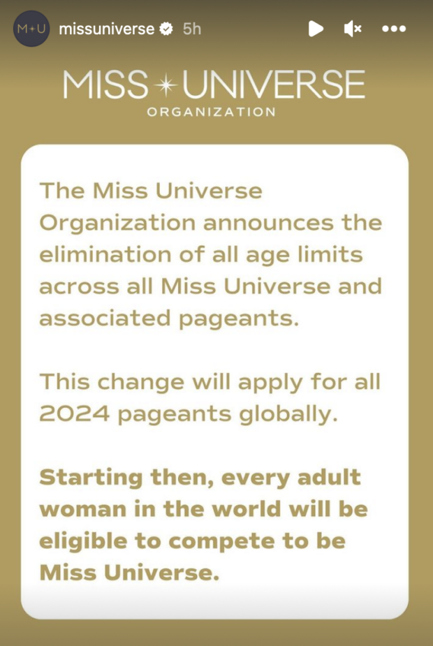 Miss Universe age limit