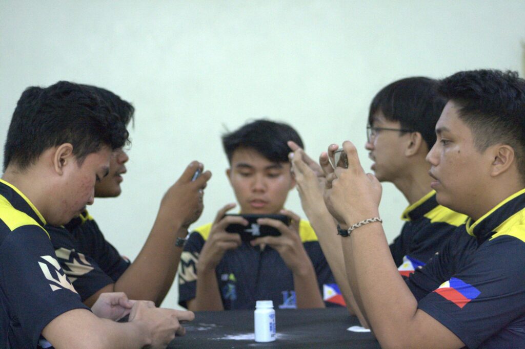 CEL players during the Mobile Legends Bang Bang competition at the USP-F Lahug campus.
