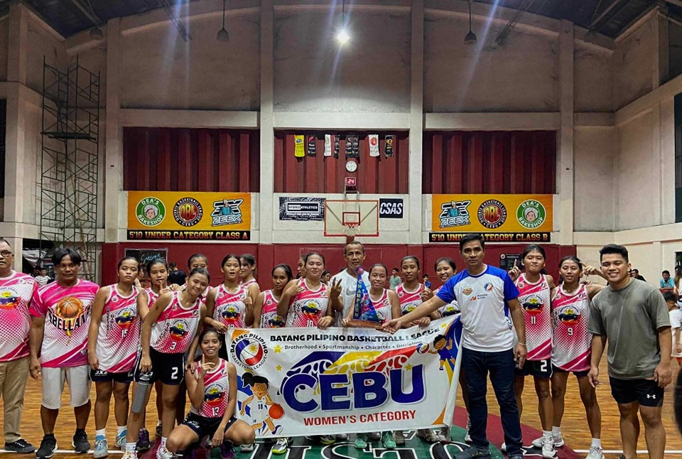 The ANS girls basketball team coaches and players pose with BPBL Region 7 officials during the awarding. | BPBL photo