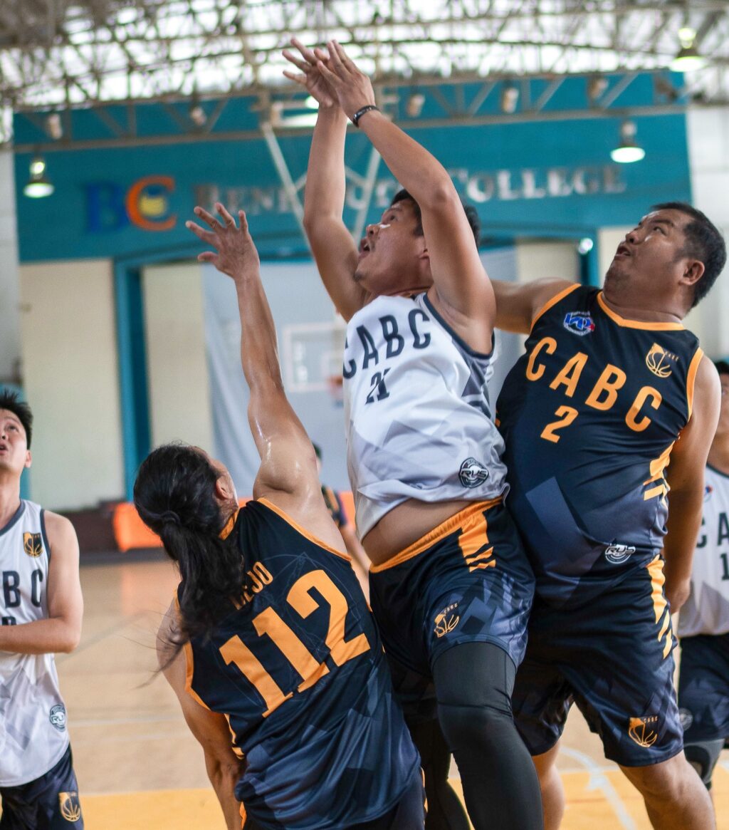 Players from Konstrukt and Knoxout battle for ball possession mid-air during their CABC Boysen Cup game. | Photo from CABC
