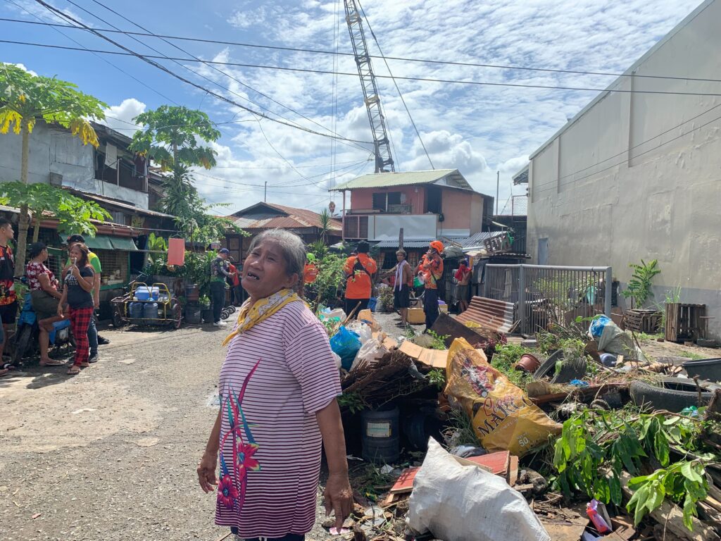 Estero de Parian residents say relocation not enough, cry for financial aid, too. IN Photo is Elisa Javier, one of the affected residents, said on Wednesday, October 11, that she was willing to relocate but also mentioned that financial assistance is much needed as well. | Rashe Zoe Sophia B. Piquero