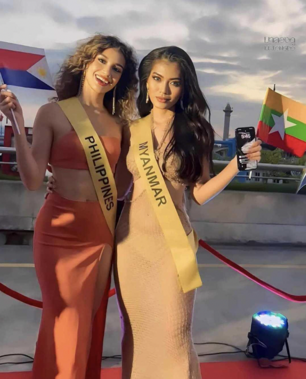 The Philippines’ Nikki De Moura (left) with Myanmar’s Ni Ni Lin Eain/INSTAGRAM PHOTO
