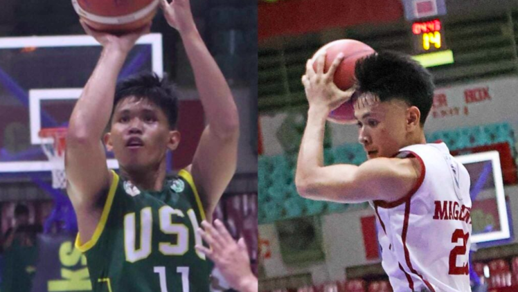 James Gica (left) of USC and Kyle Maglinte (right) of the SWU-Phinma. | Photos from Sugbuanong Kodaker