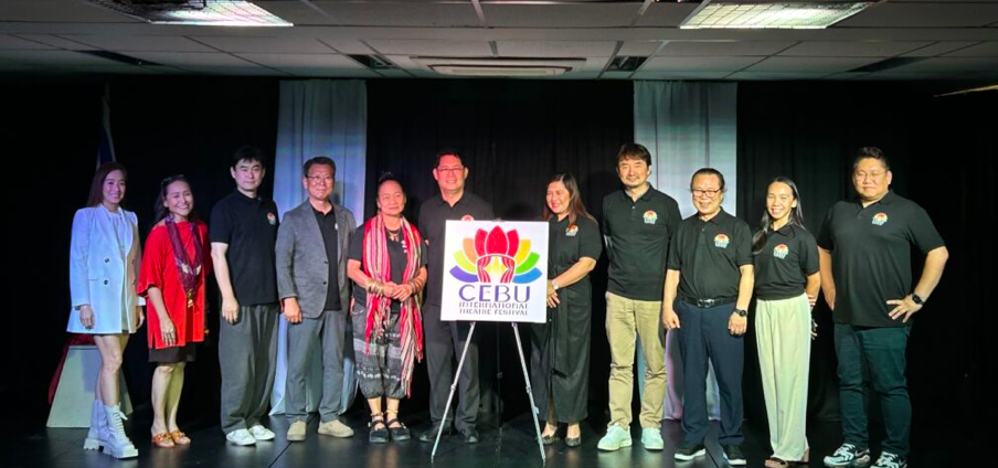 The Cebu International Theatre Festival (CITF) committee poses for a photo with CITF's logo during its launch on October 19. | CDN File Photo/Niña Mae Oliverio