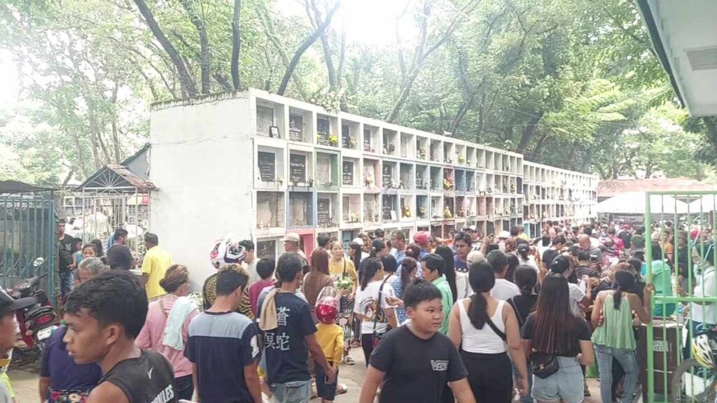 Oponganons visit one of the cemeteries in Lapu-Lapu City during the Kalag-Kalag 2023 celebration.