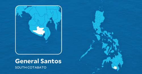 Map of General Santos for story: General Santos Airport sustains hairline cracks after Sarangani quake