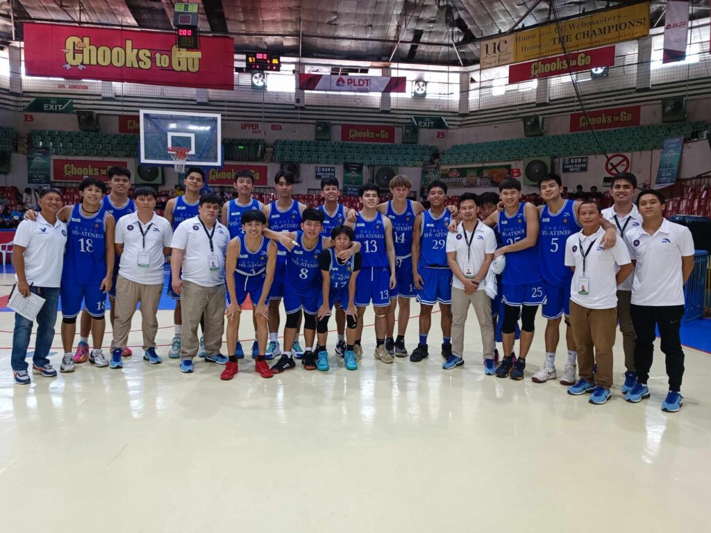 SHS-AdC Magis Eagles players and coaching staff pose for a group photo after winning against CIT-U in the Cesafi on Saturday, November 25.