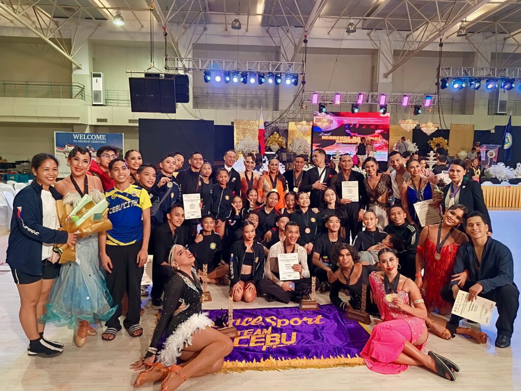 Team Cebu City hauls 15 gold medals in Negrense Dancesport Compettion. In photo are DTCC team members posing for a group photo during the 2nd Negrence Dancesport Competition in Dumaguete City. | Photo from Lark Noel