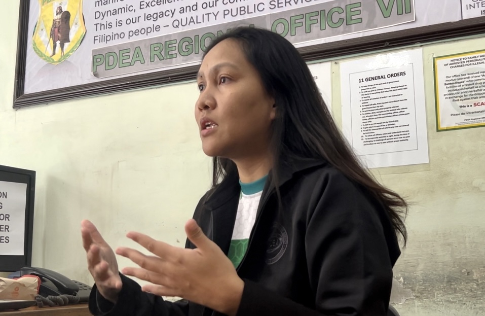 Leia Alcantara, spokesperson of the Philippine Drug Enforcement Agency in Central Visayas (PDEA-7).