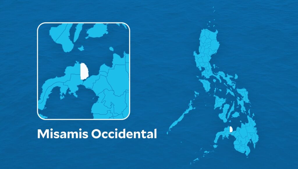 Radio announcer in Misamis Occidental shot dead while on air. PHOTO is a map of Misamis Occidental.