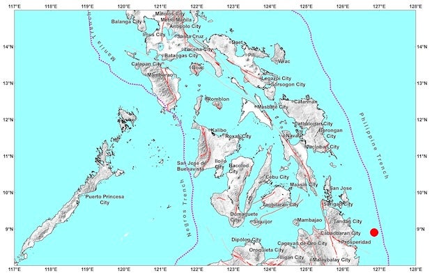 Earthquake of magnitude 6.8 latest temblor to shake Surigao del Sur
