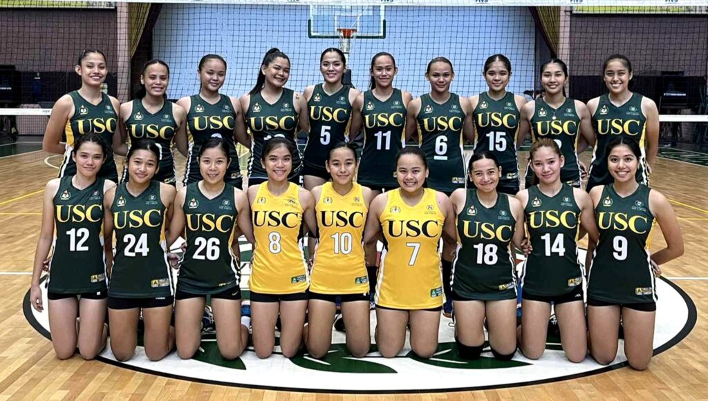 The USC women's volleyball team after their game in the Cesafi.