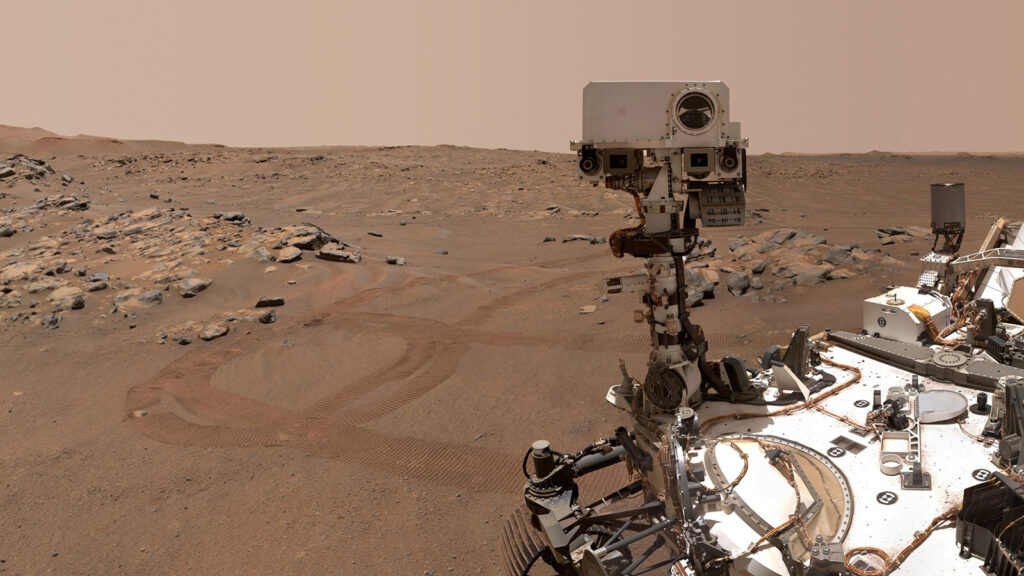 Mars rover data confirms ancient lake sediments on red planet. FILE PHOTO: NASA’s Perseverance Mars rover is seen in a "selfie" that it took over a rock nicknamed "Rochette", September 10, 2021. NASA/JPL-CALTECH/MSSS/Handout via REUTERS/File Photo