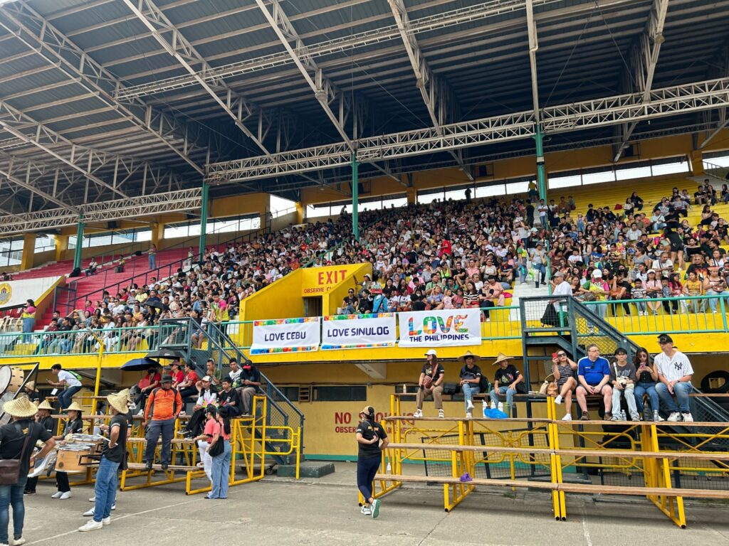 Cebu City Sports Center grandstand are starting to get filled with spectators in anticipation for the Sinulog sa Kabataan in this January 13, 2024 photo. | CDN Digital / Dave Cuizon [file photo]