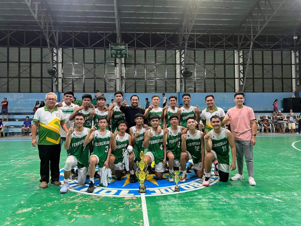 Players, coaches, and team officials of the SVI Bohol basketball team pose for a group photo during the awarding of the BSAAA. | Contributed photo