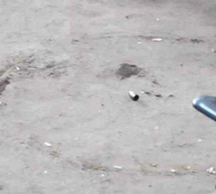 Talisay shooting. One of the empty shells are being marked by the members of the Scene of the Crime Operatives as they process the crime scene on Sunday, January 28, in Barangay Lagtang, Talisay City. 
