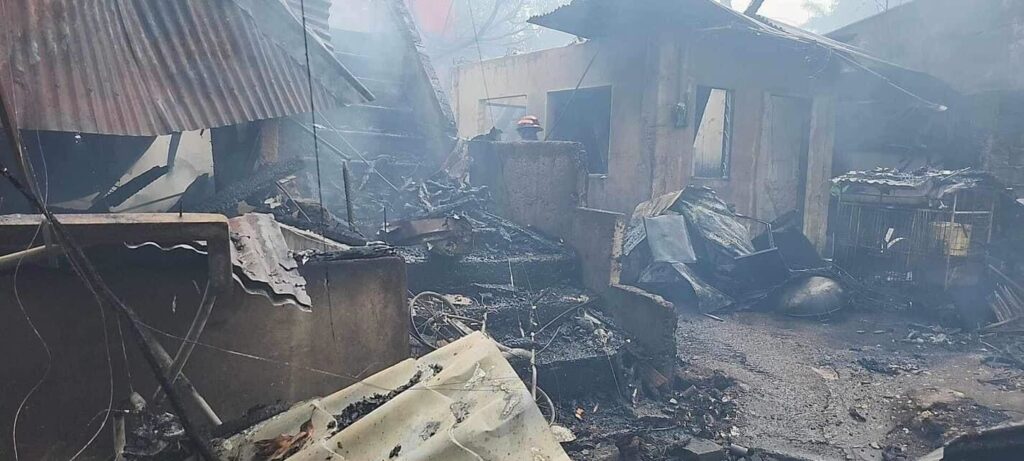 8 fires in one day: 3 injured, including firefighter. Seven houses in Sitio Lower, Barangay Bacayan, Cebu City were destroyed by a fire that hit the area at past 10 a.m. on Sunday, January 28. | Facebook #CDNDigital