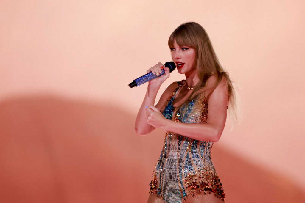 US singer-songwriter Taylor Swift performs during her Eras Tour at Sofi stadium in Inglewood, California, August 7, 2023. | (FILE PHOTO by Michael Tran / AFP) 