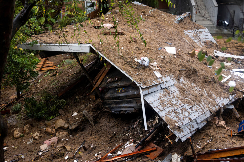 Second 'Pineapple Express' triggers flooding, power outages. In photo are the remains of a home destroyed by a mudslide caused by the ongoing rain storm in Los Angeles, California, U.S., February 5, 2024. | REUTERS