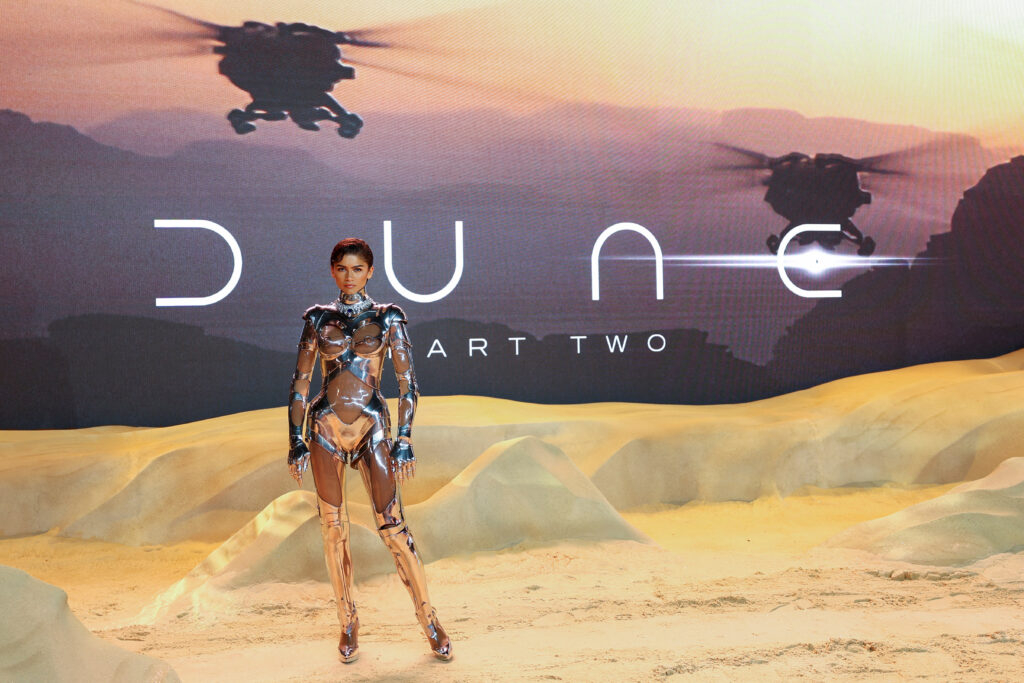 Zendaya stuns at 'Dune: Part Two' world premiere in vintage silver cyborg suit 