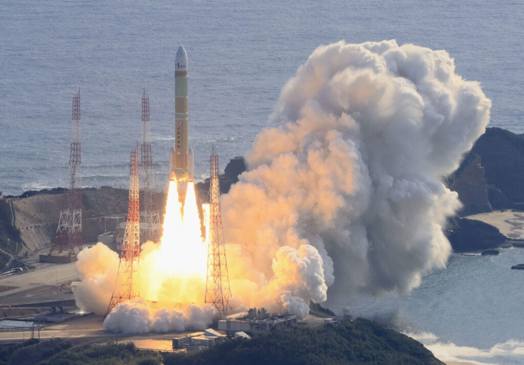 Rocket launch in Japan